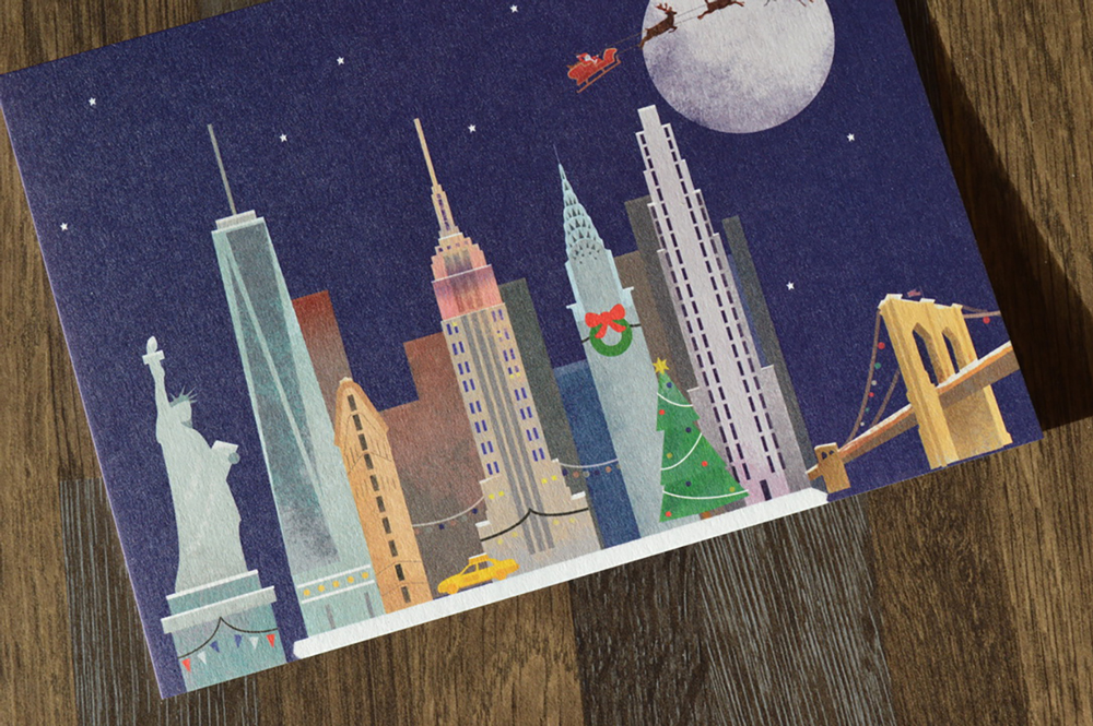 New York cropped card design by Helen Nowell