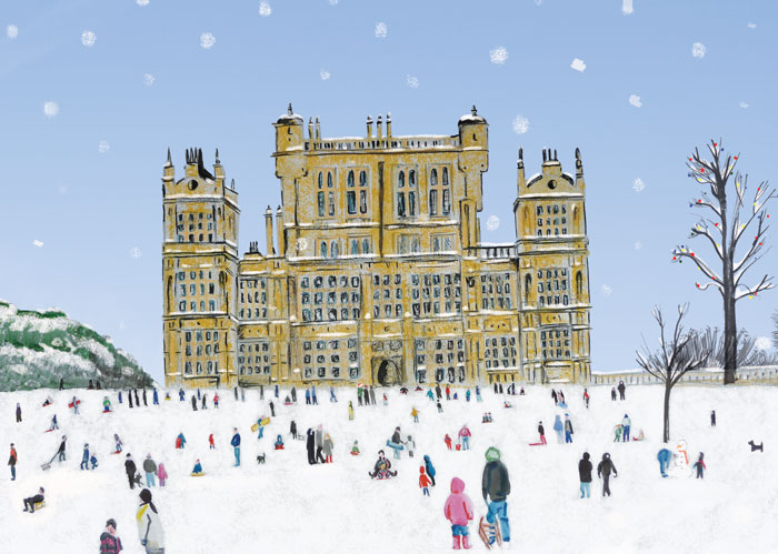 Wollaton Park with sledgers by Helen Nowell
