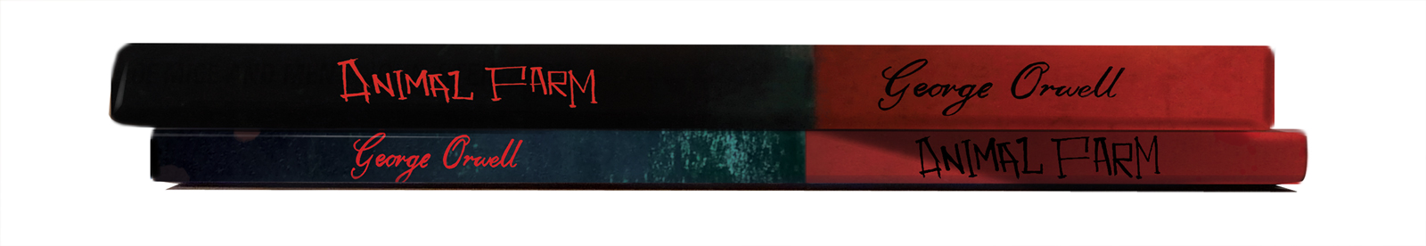 Book spines of Animal Farm