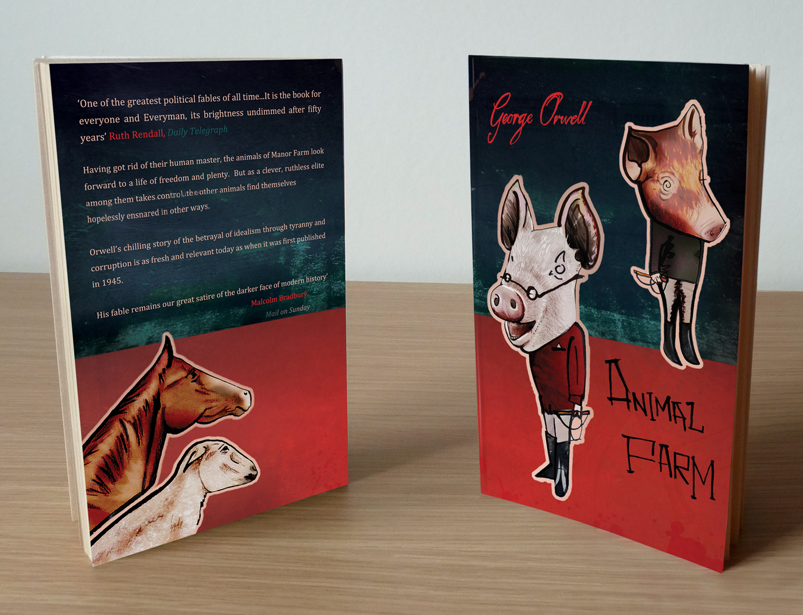 Paper Animal Farm cover by Helen Nowell