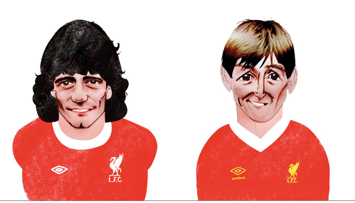 Kevin Keegan and Kenny Daglish by Helen Nowell